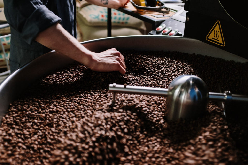 coffee beans being roasted for international coffee day